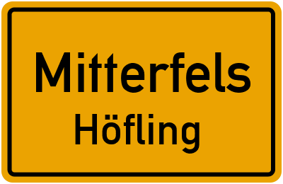 Straßenverzeichnis Mitterfels Höfling