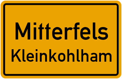 Straßenverzeichnis Mitterfels Kleinkohlham