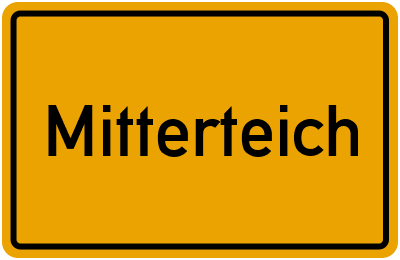 Ortsschild von Stadt Mitterteich in Bayern