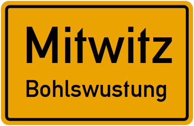 Ortsschild Mitwitz Bohlswustung