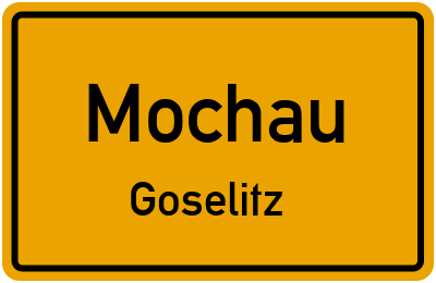 Straßenverzeichnis Mochau Goselitz