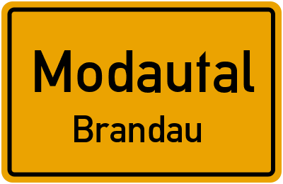 Ortsschild Modautal Brandau