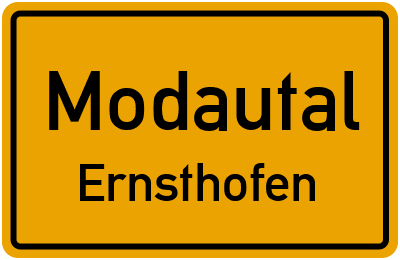 Ortsschild Modautal Ernsthofen