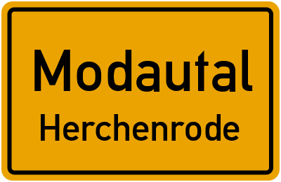 Ortsschild Modautal Herchenrode