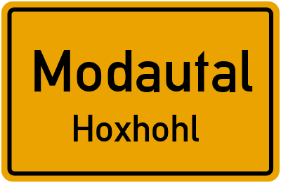 Ortsschild Modautal Hoxhohl