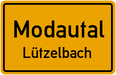Ortsschild Modautal Lützelbach