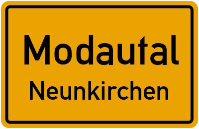 Ortsschild Modautal Neunkirchen
