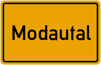 Ortsschild von Modautal in Hessen