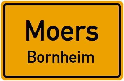 Ortsschild Moers Bornheim