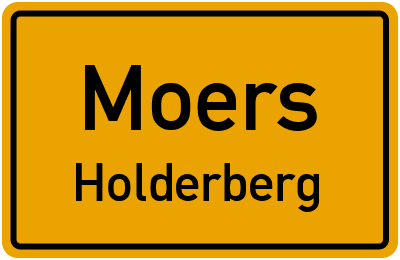 Ortsschild Moers Holderberg