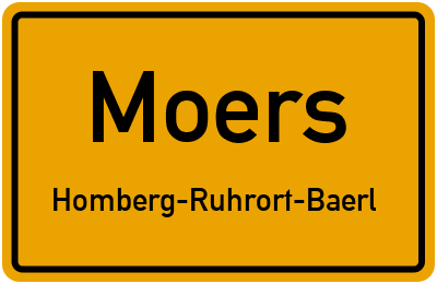 Straßenverzeichnis Moers Homberg-Ruhrort-Baerl