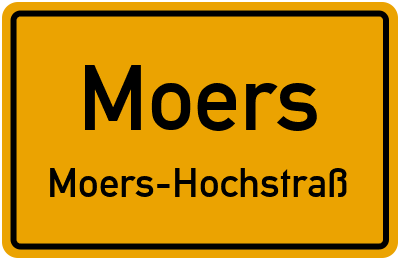 Straßenverzeichnis Moers Moers-Hochstraß