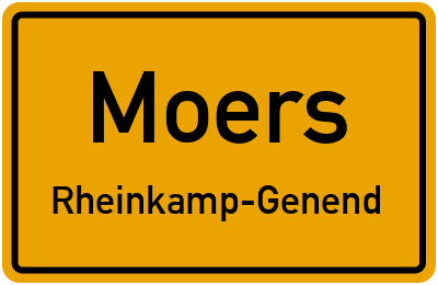 Straßenverzeichnis Moers Rheinkamp-Genend