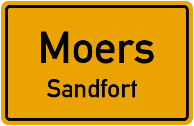 Straßenverzeichnis Moers Sandfort
