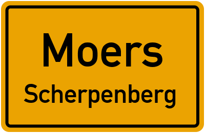 Ortsschild Moers Scherpenberg