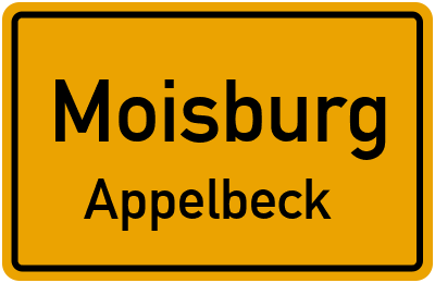 Ortsschild Moisburg Appelbeck