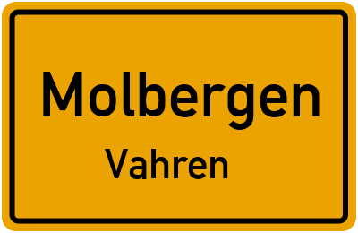Straßenverzeichnis Molbergen Vahren