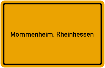 Ortsschild von Gemeinde Mommenheim, Rheinhessen in Rheinland-Pfalz
