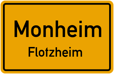 Straßenverzeichnis Monheim Flotzheim