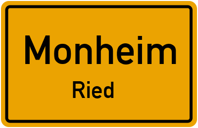 Straßenverzeichnis Monheim Ried