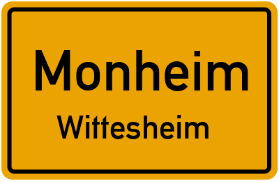 Straßenverzeichnis Monheim Wittesheim