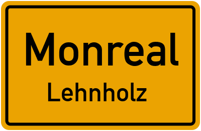 Straßenverzeichnis Monreal Lehnholz