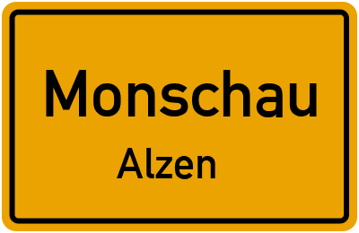 Straßenverzeichnis Monschau Alzen