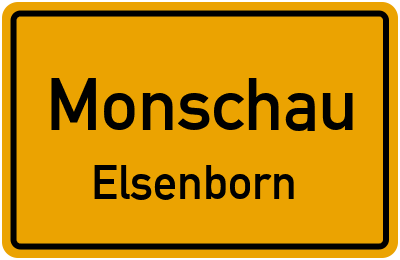 Straßenverzeichnis Monschau Elsenborn