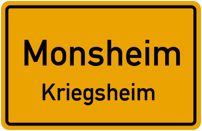 Straßenverzeichnis Monsheim Kriegsheim