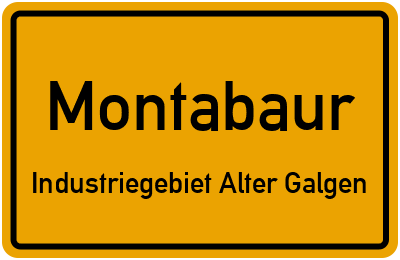 Straßenverzeichnis Montabaur Industriegebiet Alter Galgen