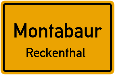 Ortsschild Montabaur Reckenthal
