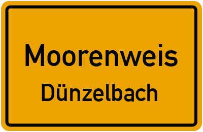 Ortsschild Moorenweis Dünzelbach