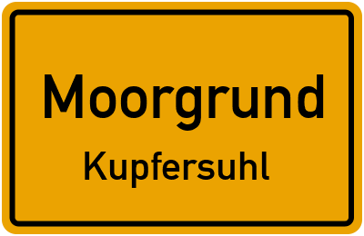 Straßenverzeichnis Moorgrund Kupfersuhl