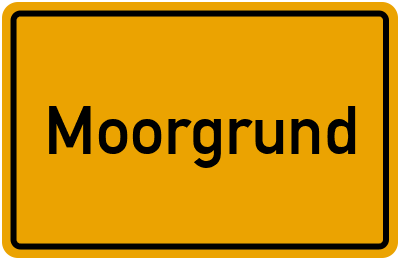 Ortsschild von Gemeinde Moorgrund in Thüringen