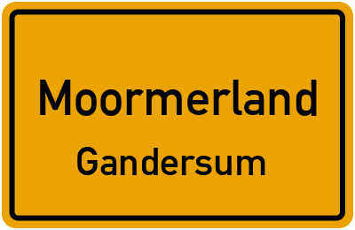 Ortsschild Moormerland Gandersum