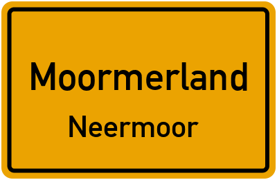 Ortsschild Moormerland Neermoor