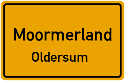 Ortsschild Moormerland Oldersum