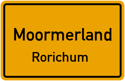Ortsschild Moormerland Rorichum