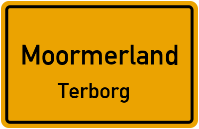 Ortsschild Moormerland Terborg