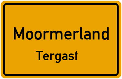 Ortsschild Moormerland Tergast