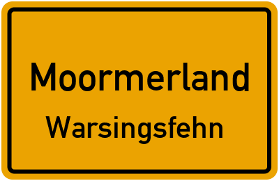 Straßenverzeichnis Moormerland Warsingsfehn