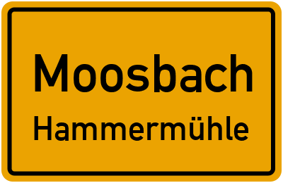 Straßenverzeichnis Moosbach Hammermühle