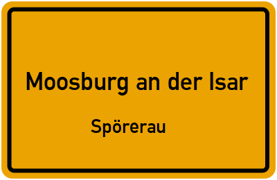 Straßenverzeichnis Moosburg an der Isar Spörerau