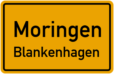 Ortsschild Moringen Blankenhagen