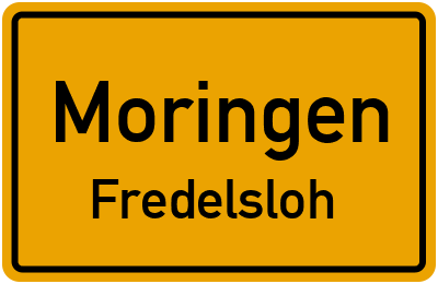 Ortsschild Moringen Fredelsloh