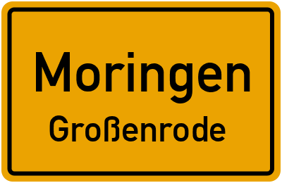 Ortsschild Moringen Großenrode