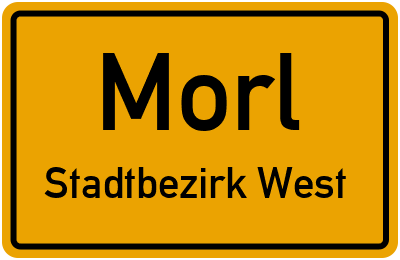 Straßenverzeichnis Morl Stadtbezirk West