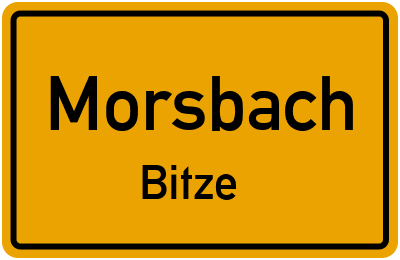 Ortsschild Morsbach Bitze