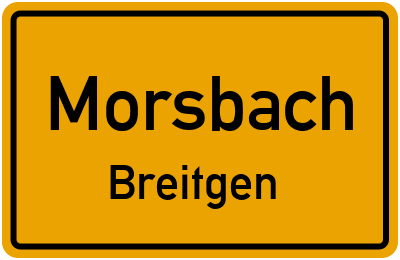 Ortsschild Morsbach Breitgen