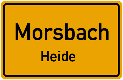 Ortsschild Morsbach Heide
